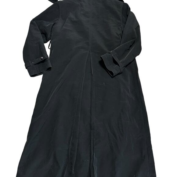 F. S. L. Women's Black Trench Coat Removable Lining Size 8 - Picture 4 of 7